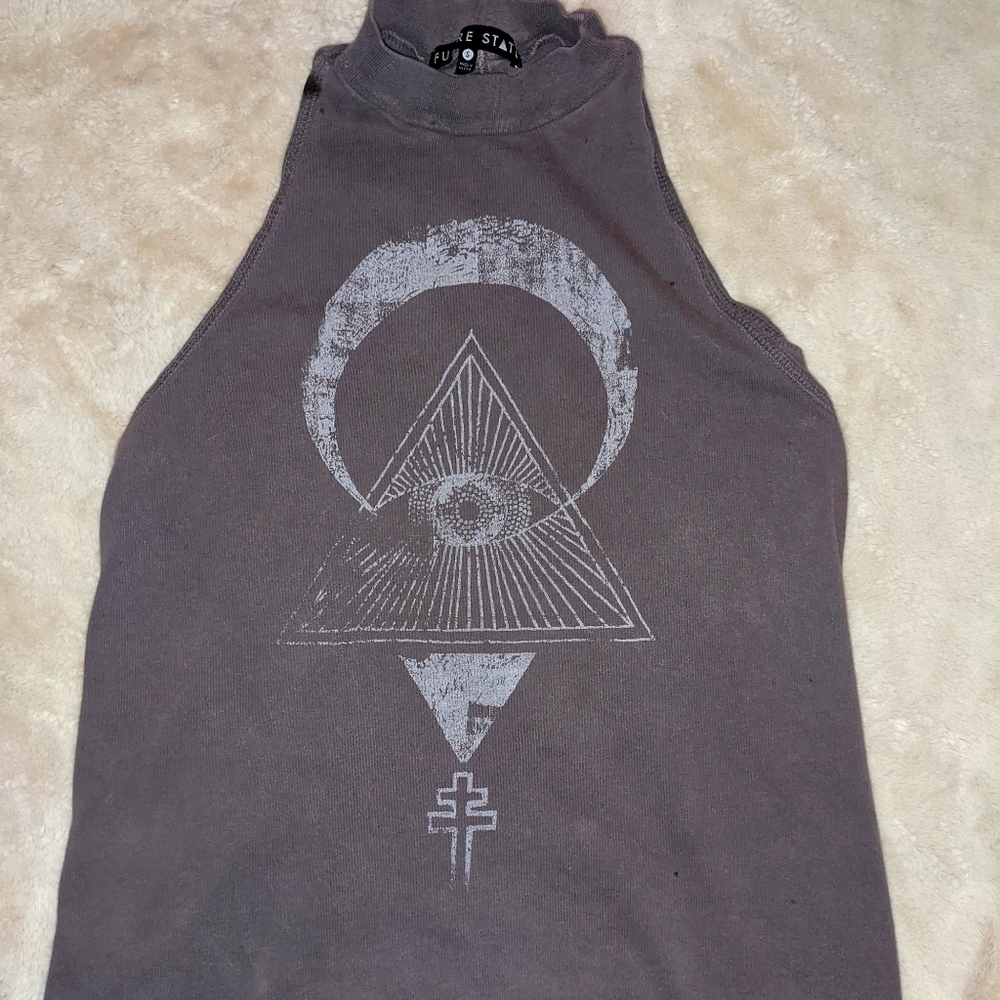 High neck tank top baggy